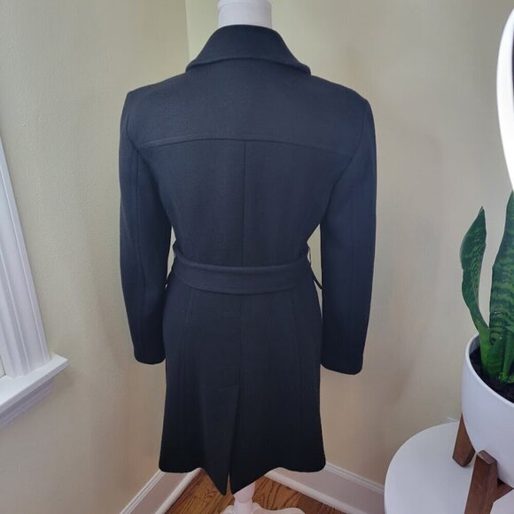 INC Ki Black Double Breasted Belted Trench Coat Jacket Women's Size XS - Picture 5 of 14